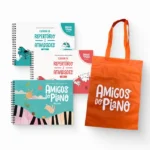 Kit Trio Amigos do Piano Pré-leitura+ 1 sacola exclusiva
